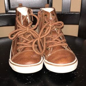 Brown Leather High-tops